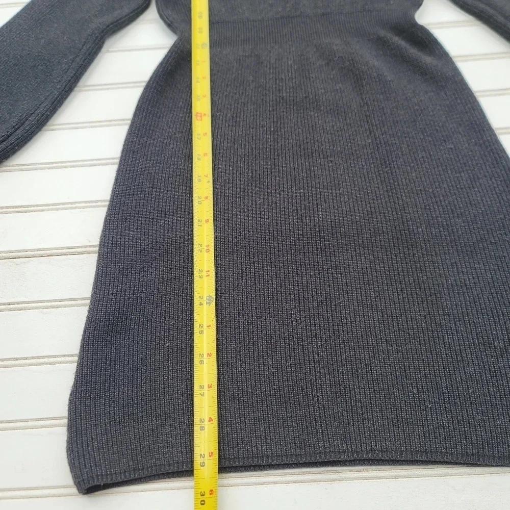 Danna Belle Hooded Sweater Dresses Girls Ribbed Charcoal Gray Long Sleeve Sz 12